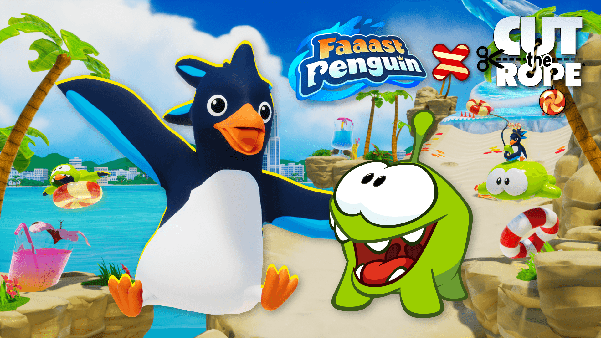 Om Nom Returns to Faaast Penguin for Another Wild Ride